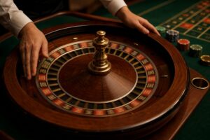 Live Casino – Roulette-Kessel mit Croupier